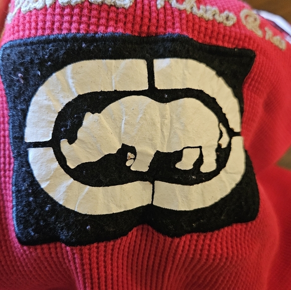 Ecko Unltd Men Large Red Rhino Skater Vintage Y2K Streetwear Long Sleeve Shirt - Picture 9 of 9